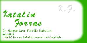 katalin forras business card